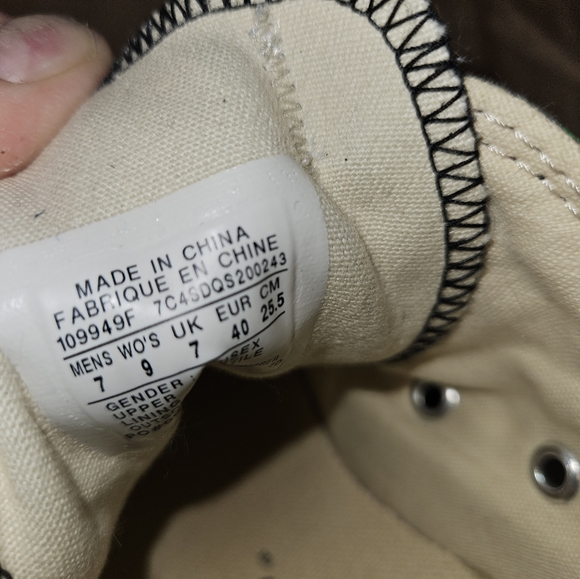 Converse All Star World Tour 1985 Sneakers size 9 women, with Iridescent stars - Picture 6 of 7